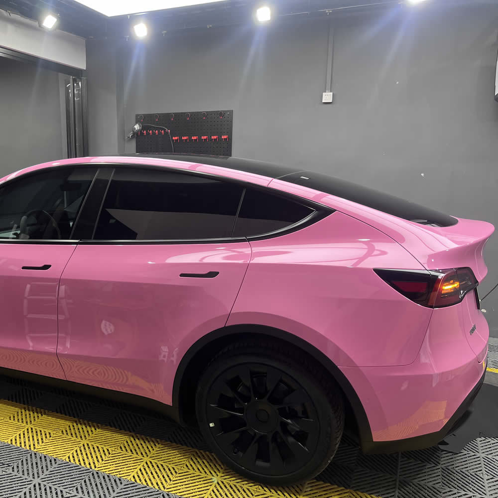 TOPCAR Super Gloss Peach Pink Vinyl Wrap Film