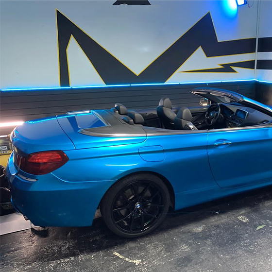 TOPCAR Glossy Metallic Light Blue Vinyl Wrap Film