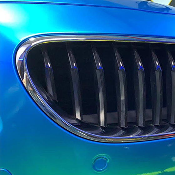TOPCAR Glossy Metallic Light Blue Vinyl Wrap Film