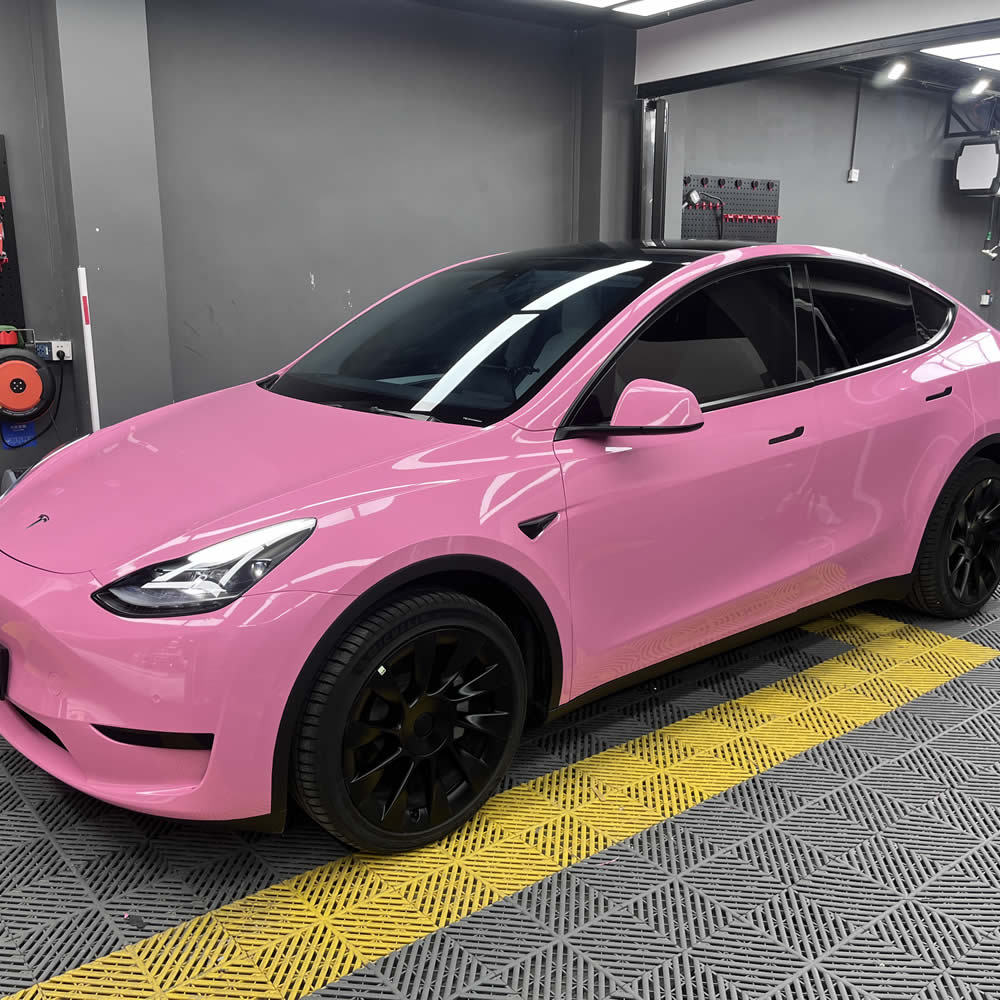 TOPCAR Super Gloss Peach Pink Vinyl Wrap Film