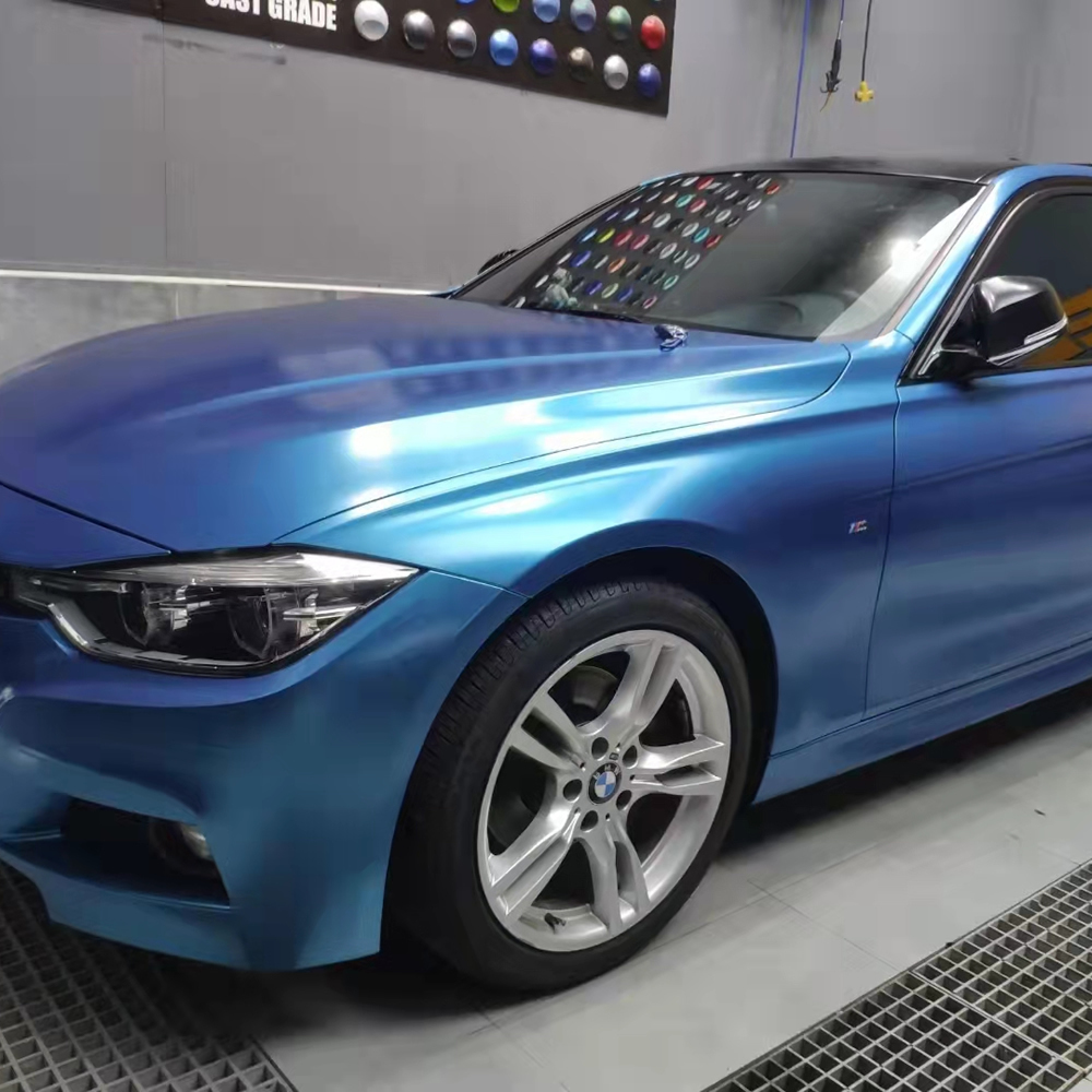 TOPCAR Diamond Heavy Metal Metal Ocean Blue Vinyl Wrap Film
