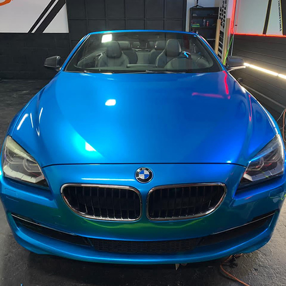 TOPCAR Glossy Metallic Light Blue Vinyl Wrap Film