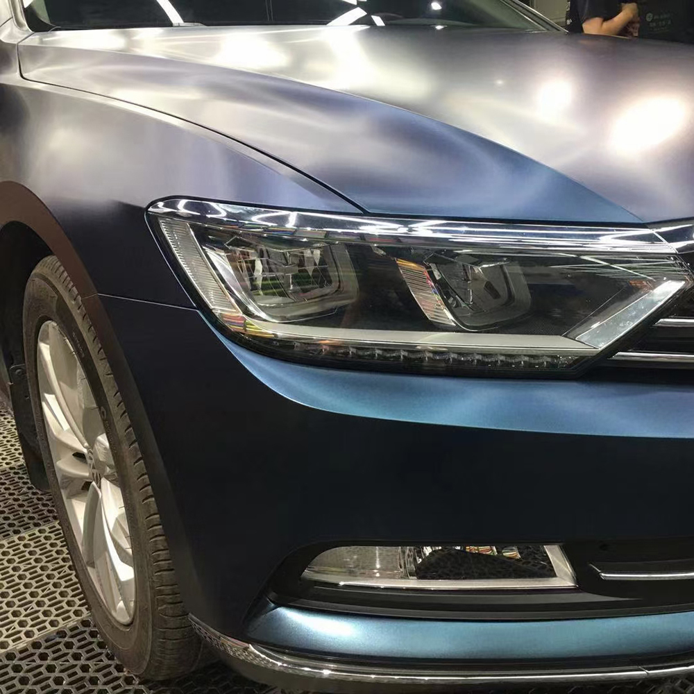 TOPCAR Matte Metallic Midnight Blue Vinyl Wrap Film