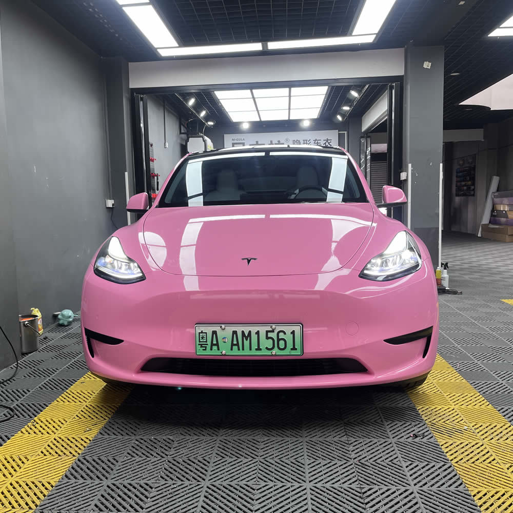 TOPCAR Super Gloss Peach Pink Vinyl Wrap Film