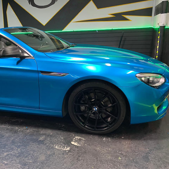 TOPCAR Glossy Metallic Light Blue Vinyl Wrap Film