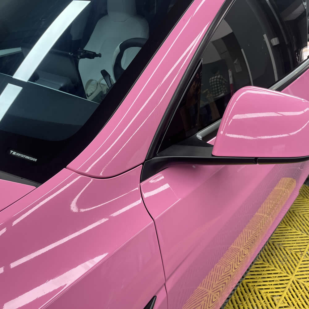 TOPCAR Super Gloss Peach Pink Vinyl Wrap Film