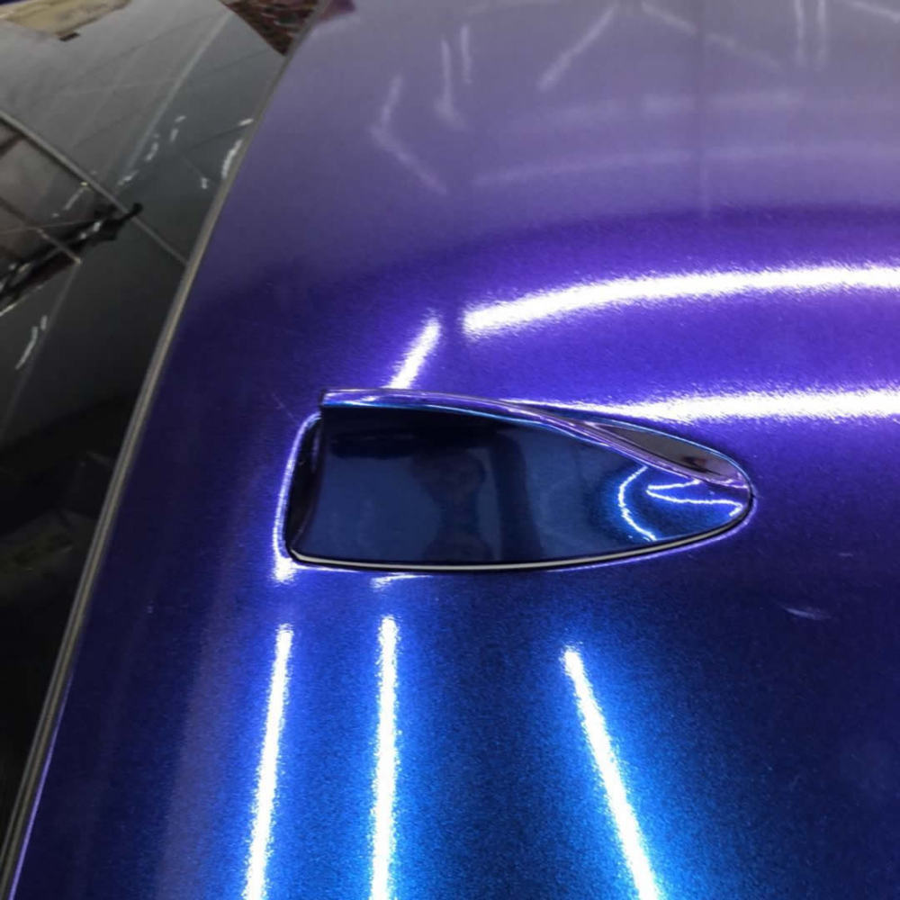 TOPCAR Glossy Chameleon Blue Purple Vinyl Wrap Film