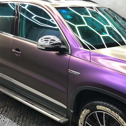 TOPCAR Matte Chameleon Dark Reddish Purple Vinyl Wrap Film