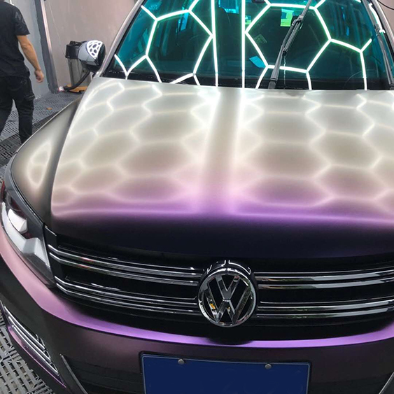 TOPCAR Matte Chameleon Dark Reddish Purple Vinyl Wrap Film