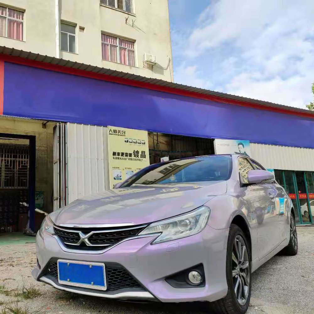 TOPCAR Magic Candy Color Flip Grey Purple Vinyl Wrap Film