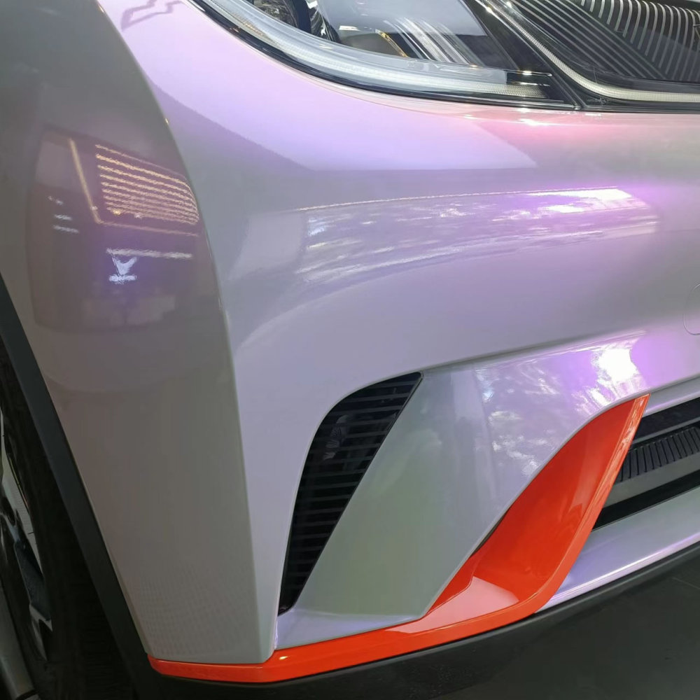 TOPCAR Magic Candy Color Flip Grey Purple Vinyl Wrap Film