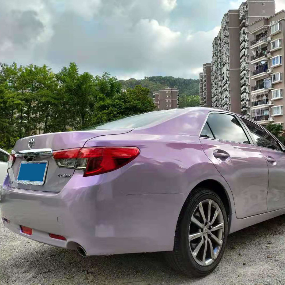 TOPCAR Magic Candy Color Flip Grey Purple Vinyl Wrap Film