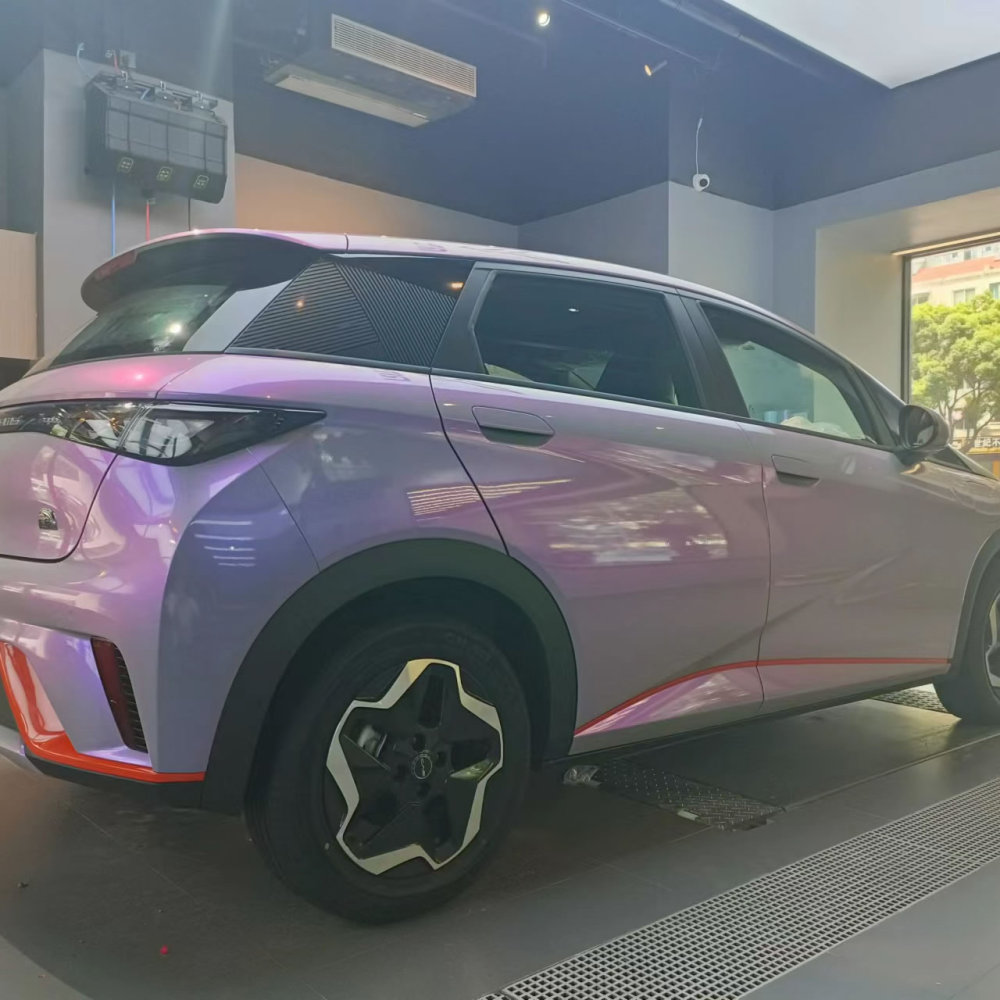 TOPCAR Magic Candy Color Flip Grey Purple Vinyl Wrap Film