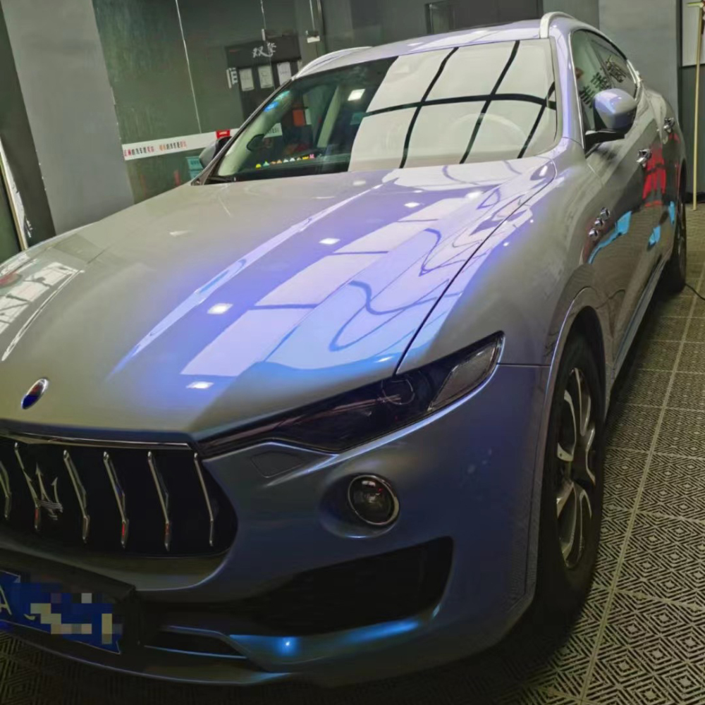 TOPCAR Magic Candy Color Flip Grey Blue Vinyl Wrap Film