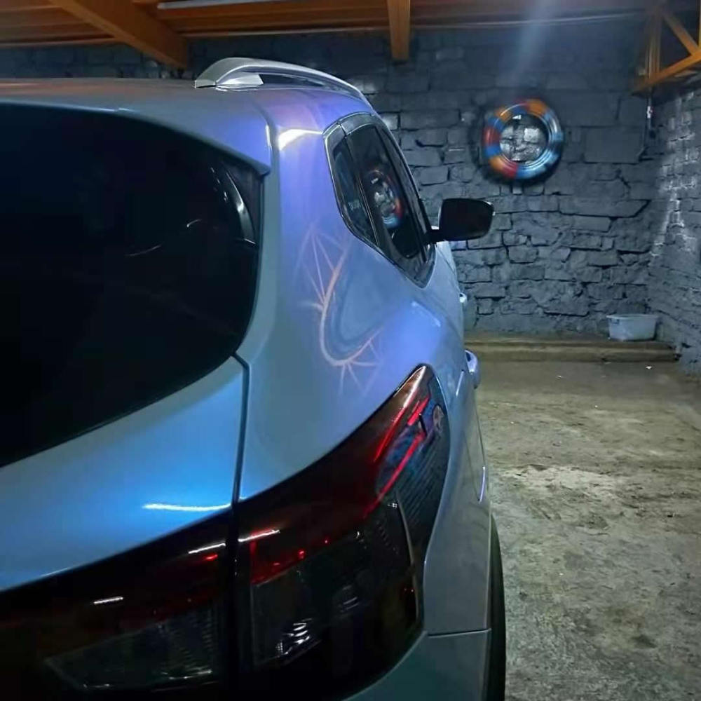 TOPCAR Magic Candy Color Flip Grey Blue Vinyl Wrap Film