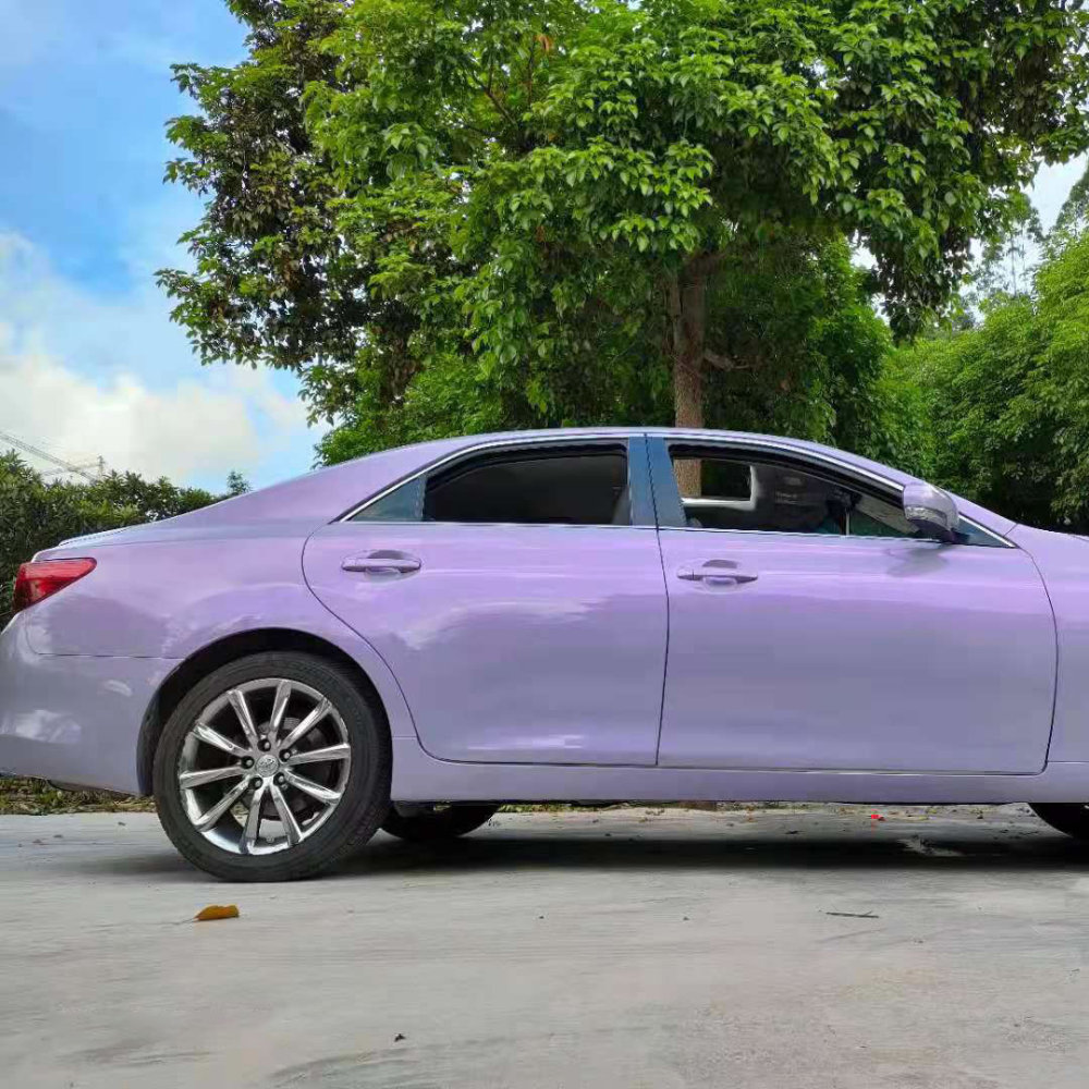 TOPCAR Magic Candy Color Flip Grey Purple Vinyl Wrap Film