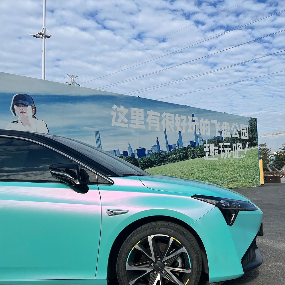 TOPCAR Color Shift Metallic Racing Tiffany Vinyl Wrap Film