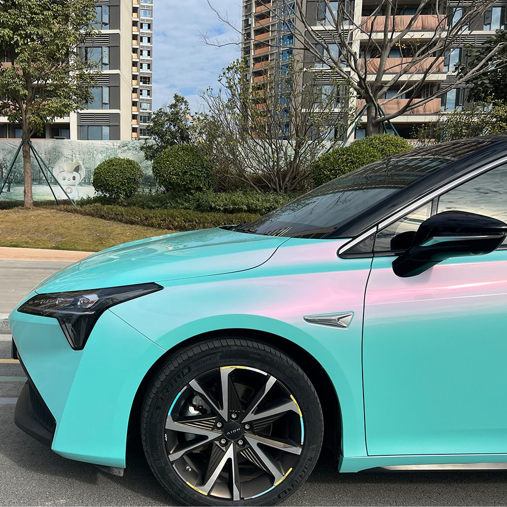 TOPCAR Color Shift Metallic Racing Tiffany Vinyl Wrap Film