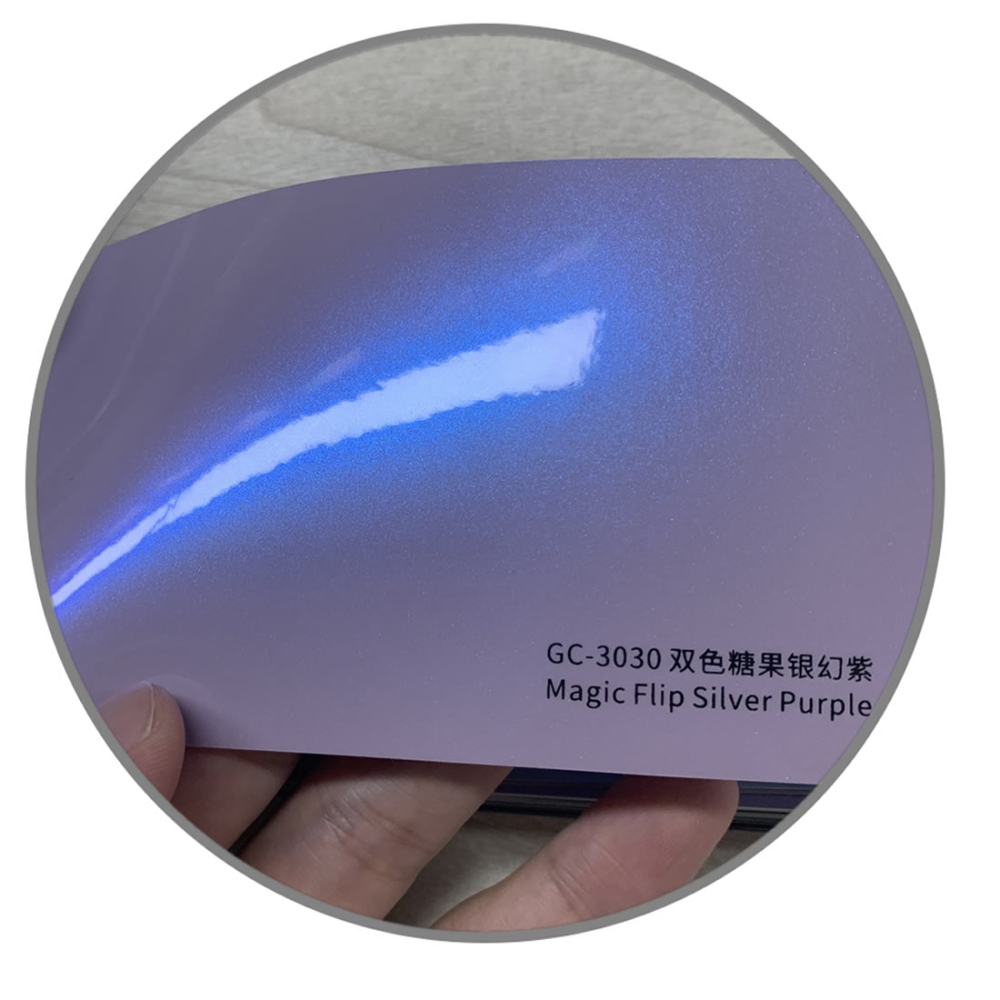 TOPCAR Magic Flip Silver purple Vinyl Wrap Film