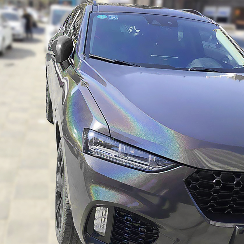 TOPCAR Diamond Laser Black Vinyl Wrap Film