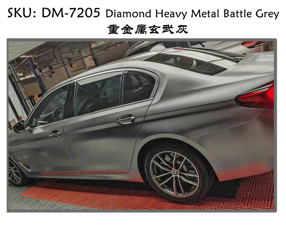 TOPCAR Diamond Heavy Metal Battle Grey Vinyl Wrap Film