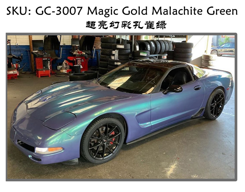 TOPCAR Magic Gold Malachite Green Vinyl Wrap