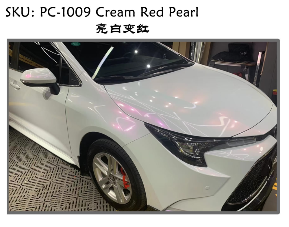 TOPCAR Cream Red Pearl Vinyl Wrap Film