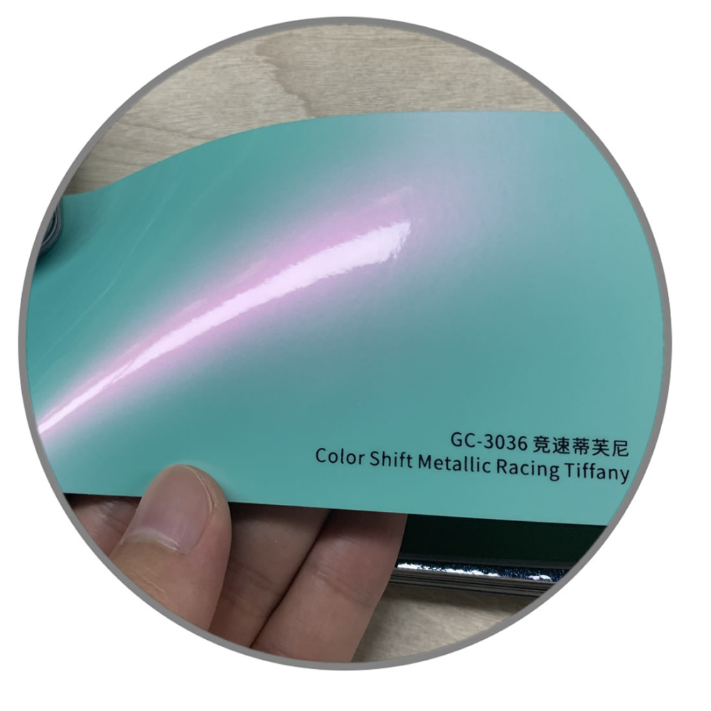TOPCAR Color Shift Metallic Racing Tiffany Vinyl Wrap Film
