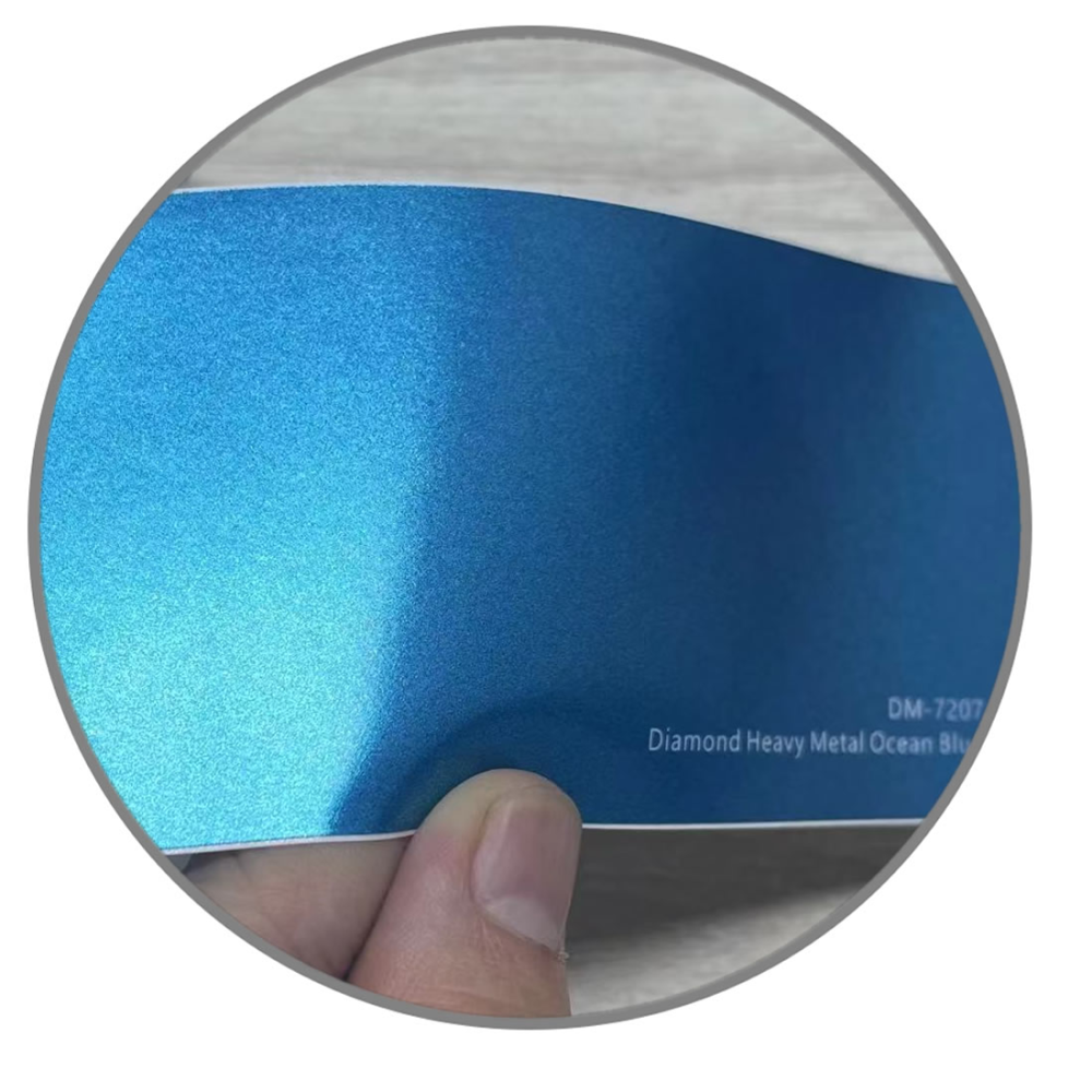 TOPCAR Diamond Heavy Metal Metal Ocean Blue Vinyl Wrap Film