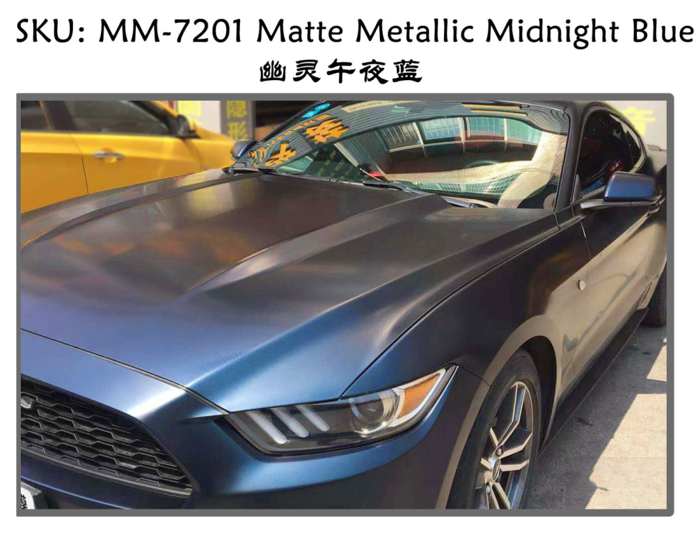 TOPCAR Matte Metallic Midnight Blue Vinyl Wrap Film