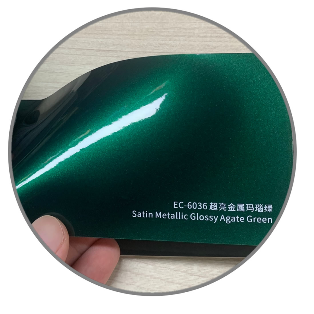 TOPCAR Satin Metallic Glossy Agate Green Vinyl Wrap Film