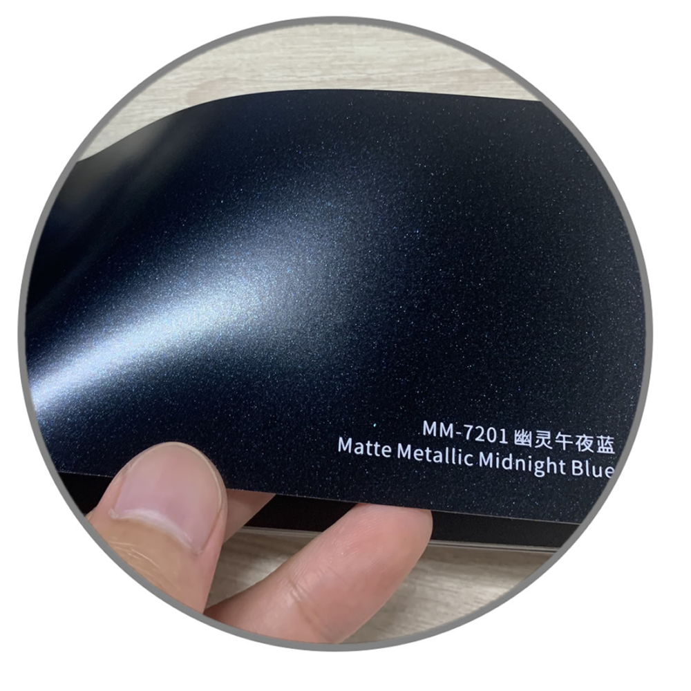TOPCAR Matte Metallic Midnight Blue Vinyl Wrap Film