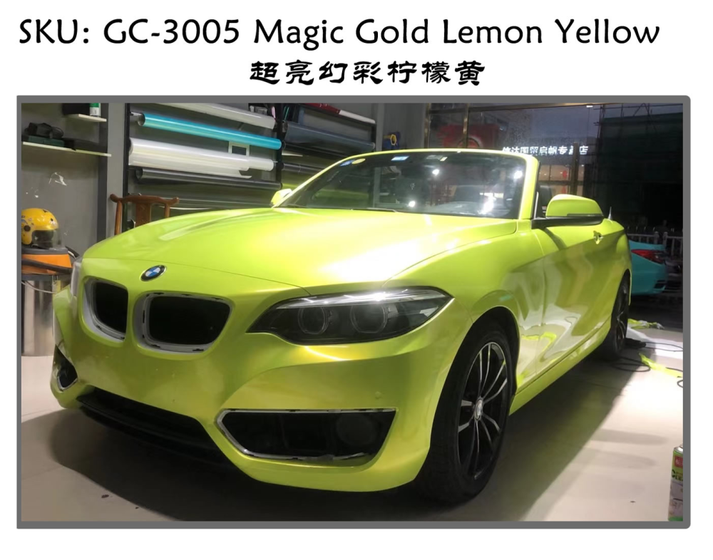 TOPCAR Magic Gold Lemon Yellow Vinyl Wrap