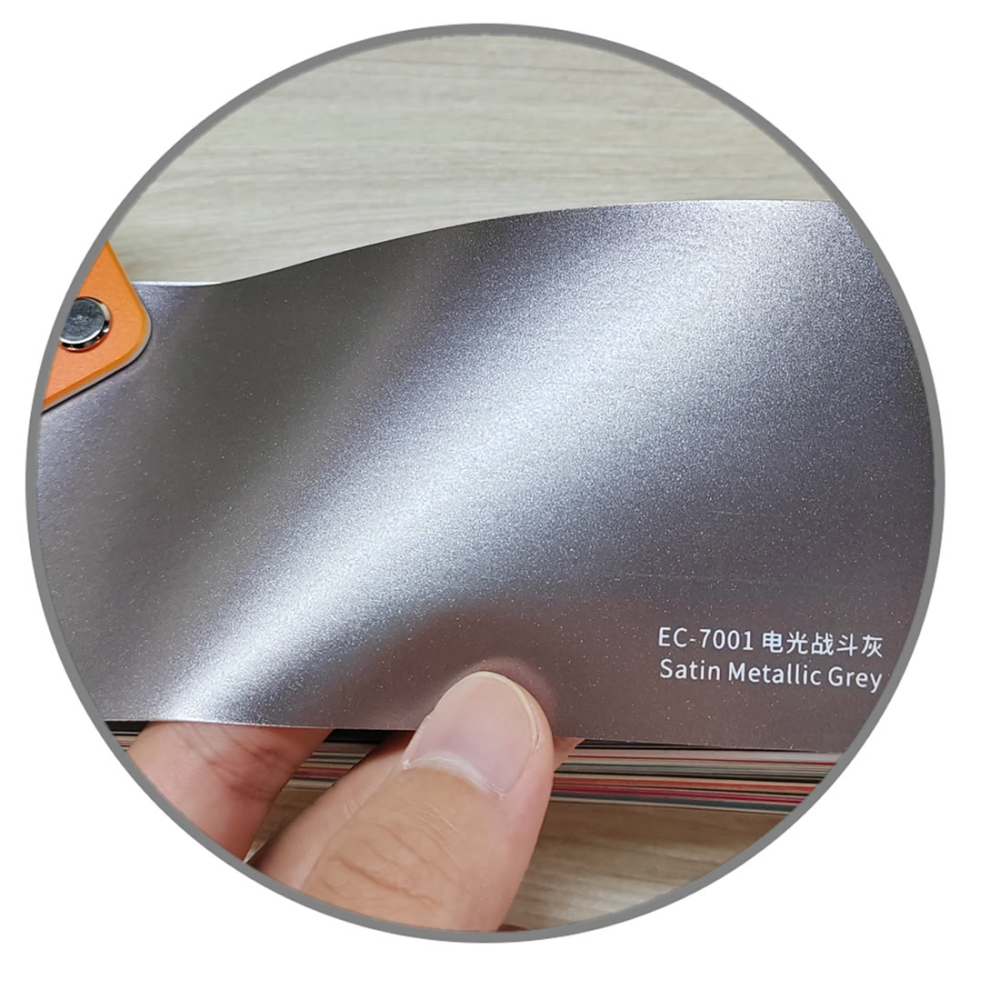 TOPCAR Satin Metallic Grey Vinyl Wrap Film