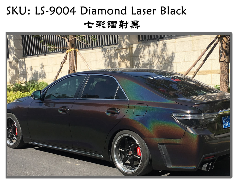 TOPCAR Diamond Laser Black Vinyl Wrap Film