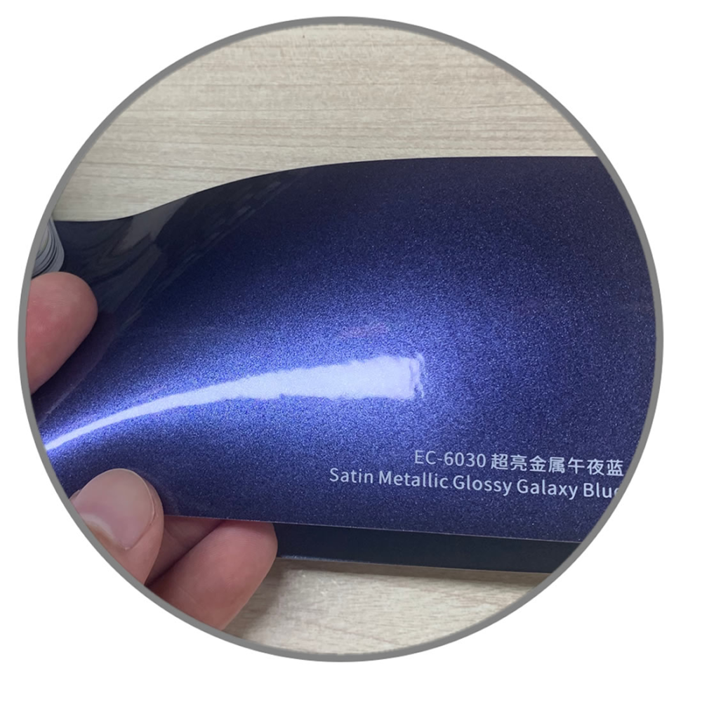 TOPCAR Satin Metallic Glossy Galaxy Blue Vinyl Wrap Film
