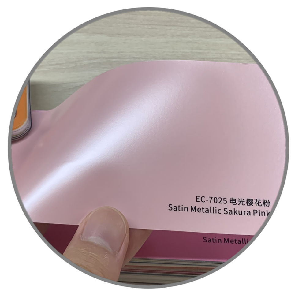 TOPCAR Satin Metallic Sakura Pink Vinyl Wrap Film