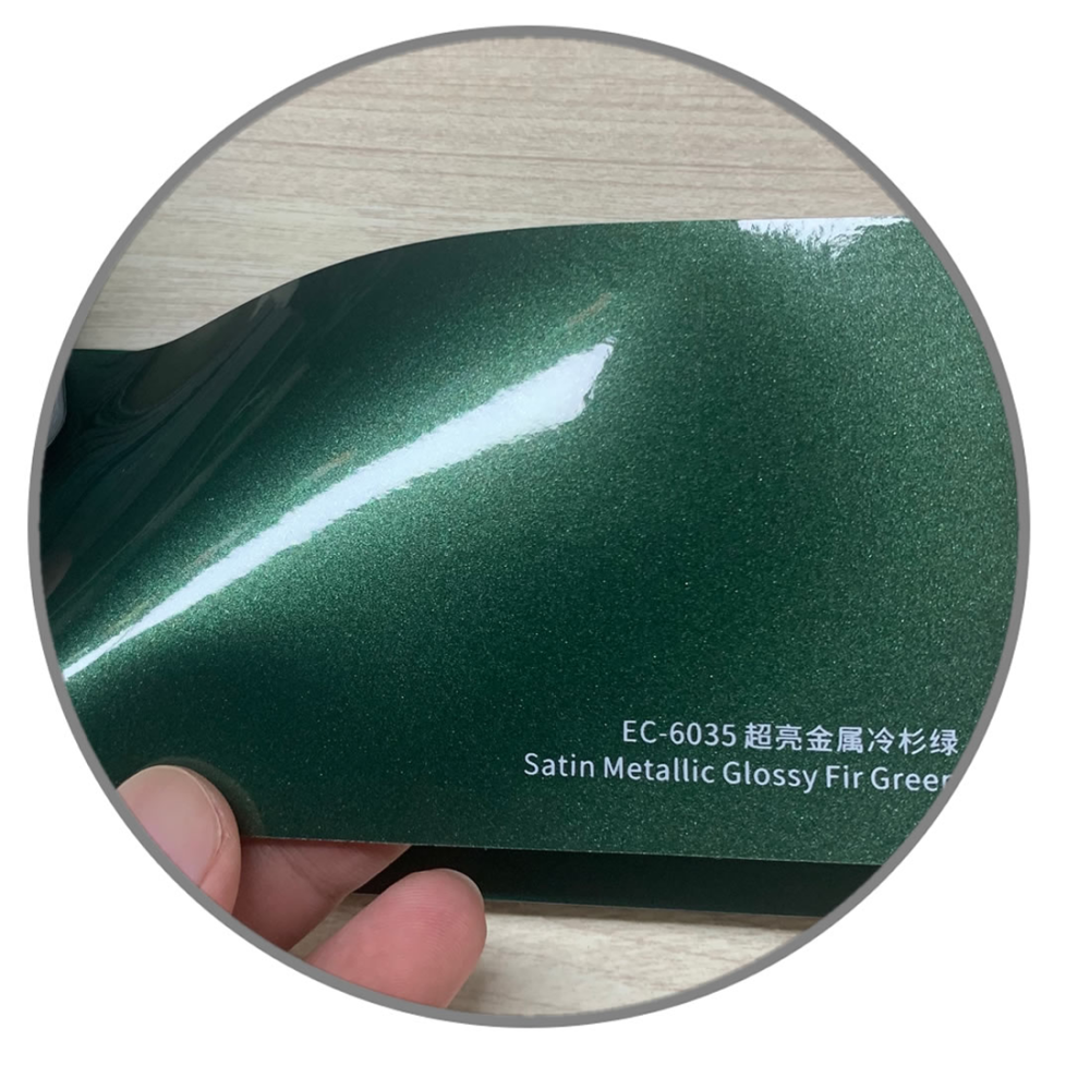 TOPCAR Satin Metallic Glossy Fir Green Vinyl Wrap Film