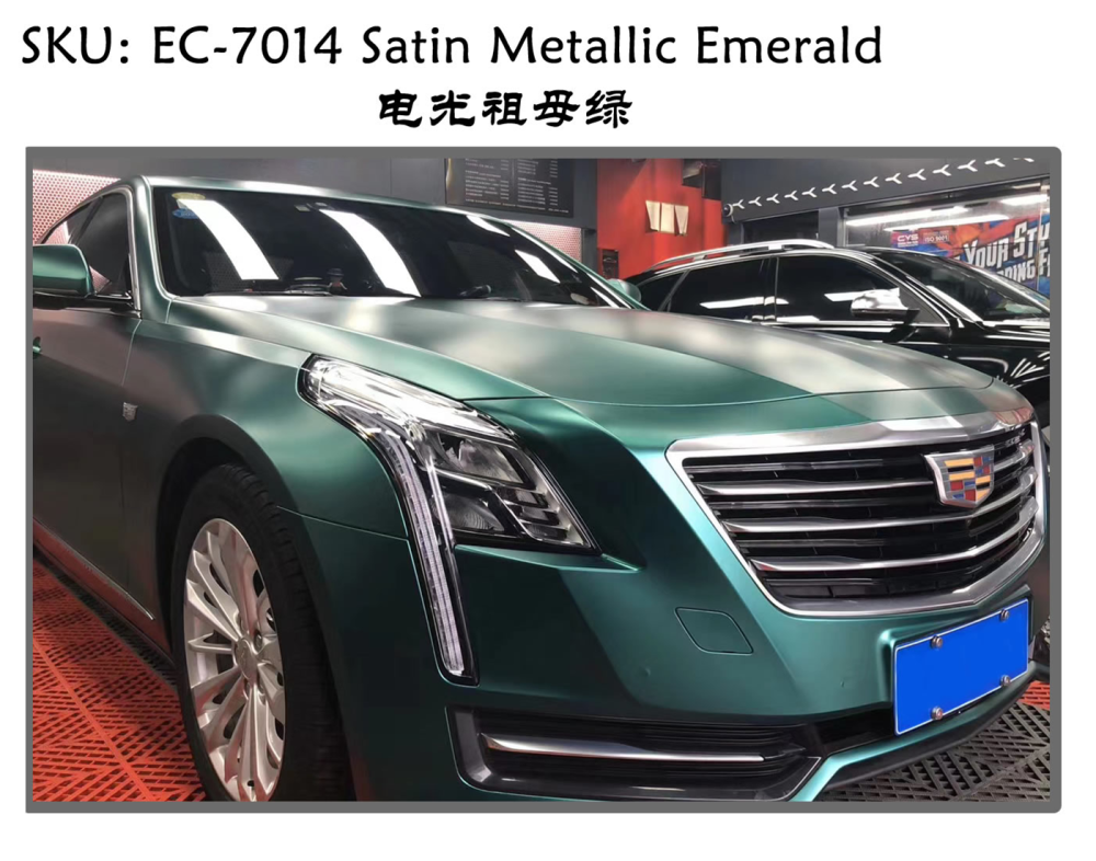TOPCAR Satin Metallic Emerald Vinyl Wrap Film