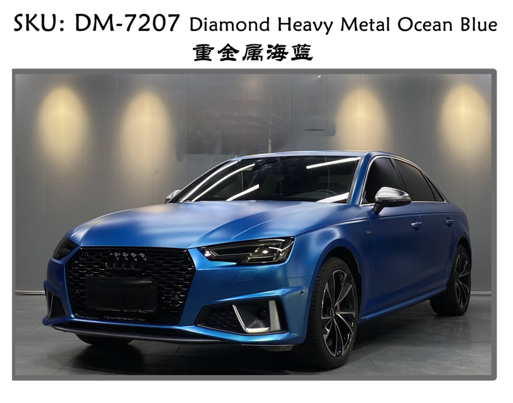 TOPCAR Diamond Heavy Metal Metal Ocean Blue Vinyl Wrap Film