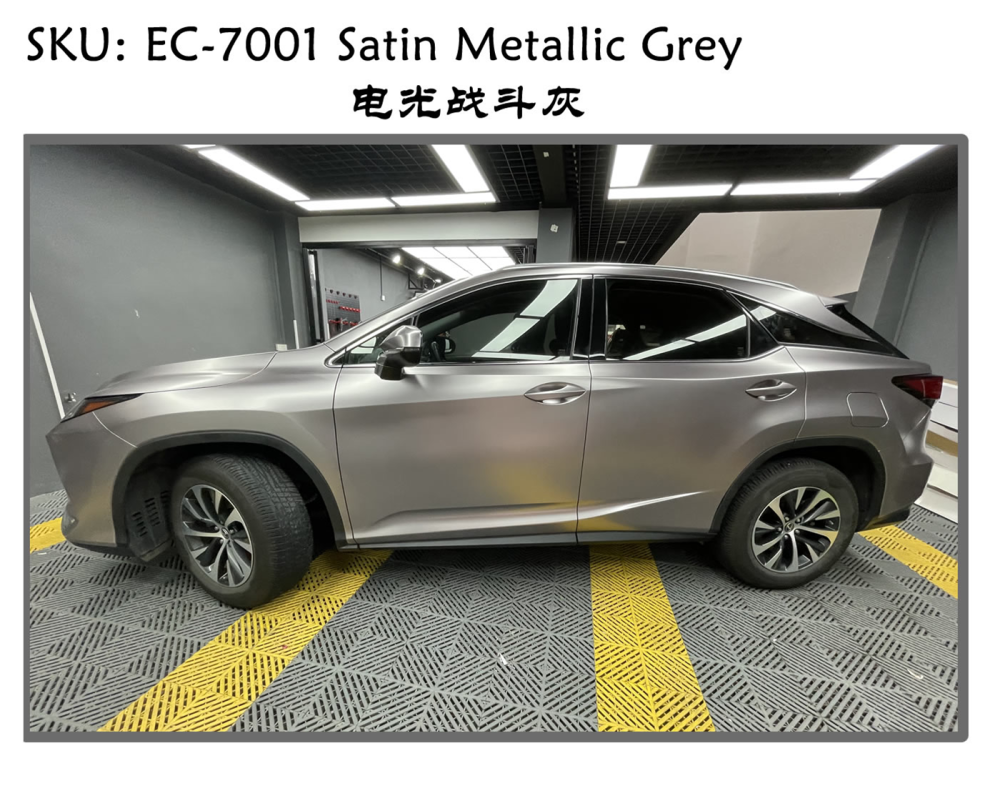 TOPCAR Satin Metallic Grey Vinyl Wrap Film