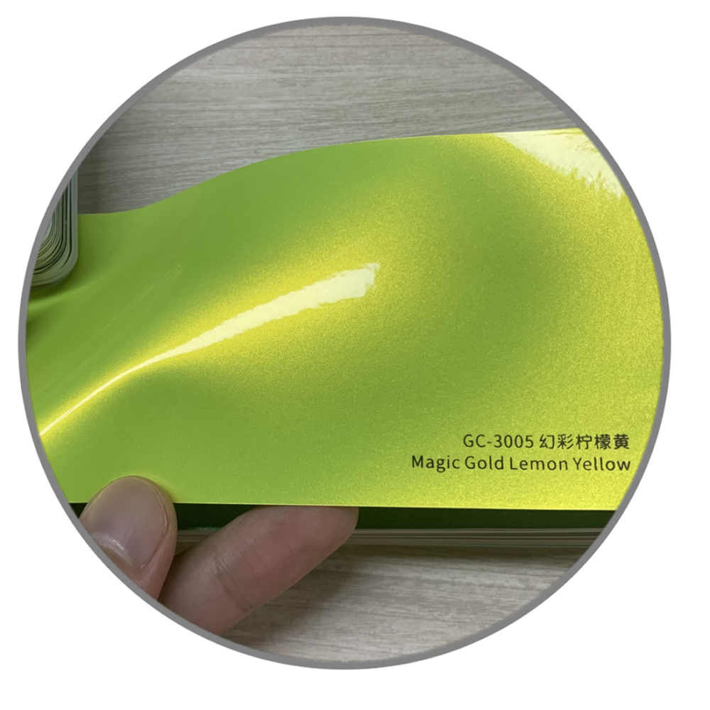 TOPCAR Magic Gold Lemon Yellow Vinyl Wrap