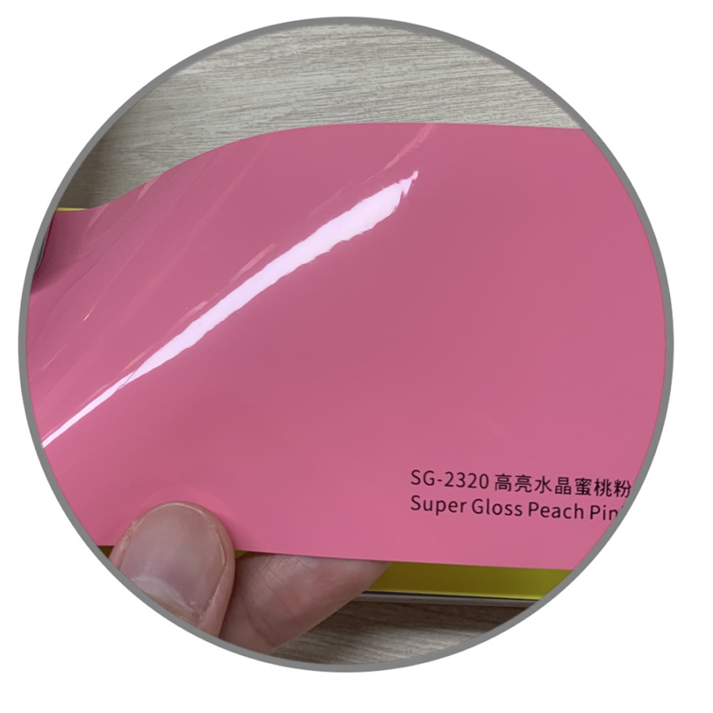 TOPCAR Super Gloss Peach Pink Vinyl Wrap Film