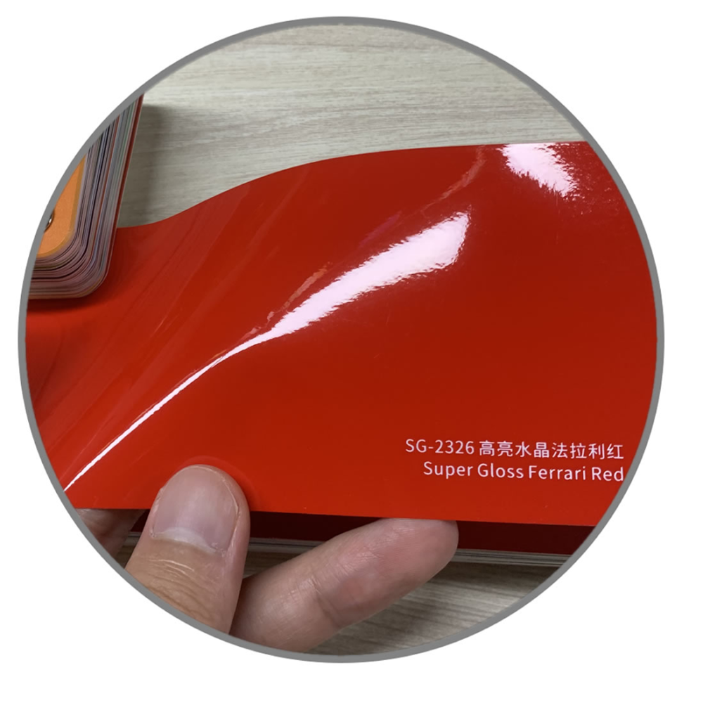 TOPCAR Super Gloss Ferrari Red Vinyl Wrap Film