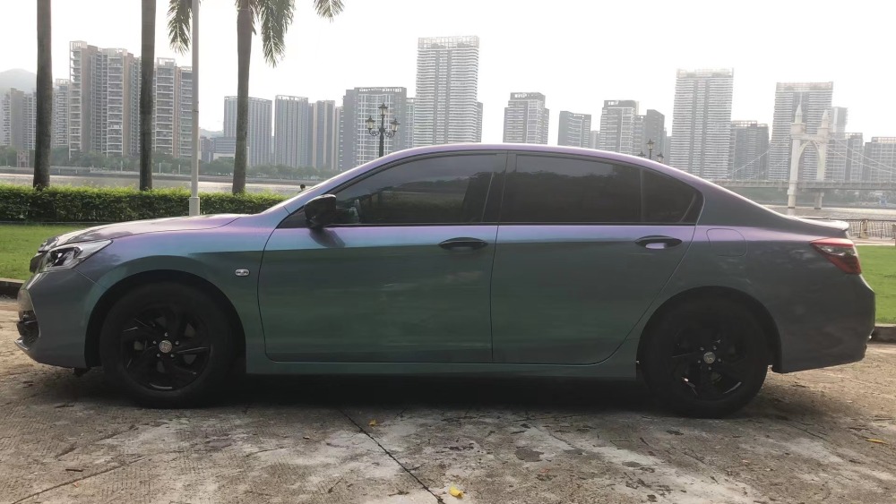 TOPCAR Original Paint Series Indigo Blue Flip Purple Green PET Vinyl Wrap Film