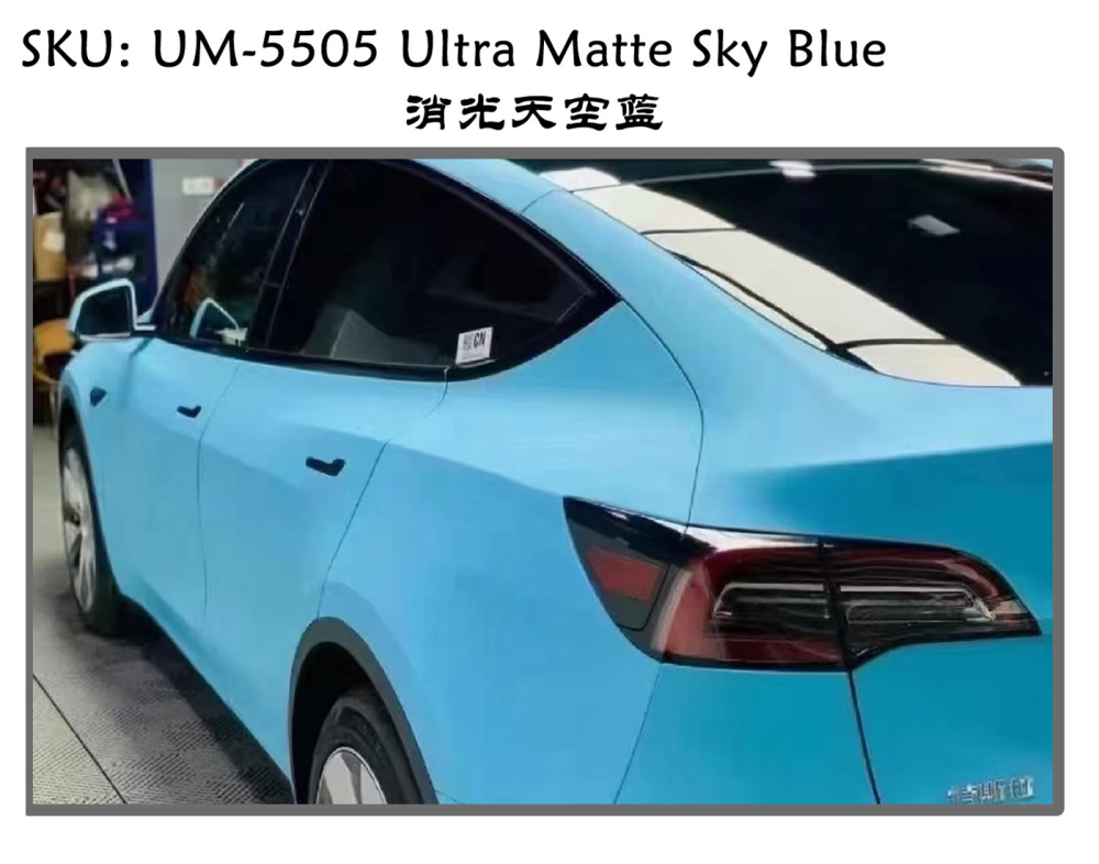 TOPCAR Ultra Matte Sky Blue Vinyl Wrap Film