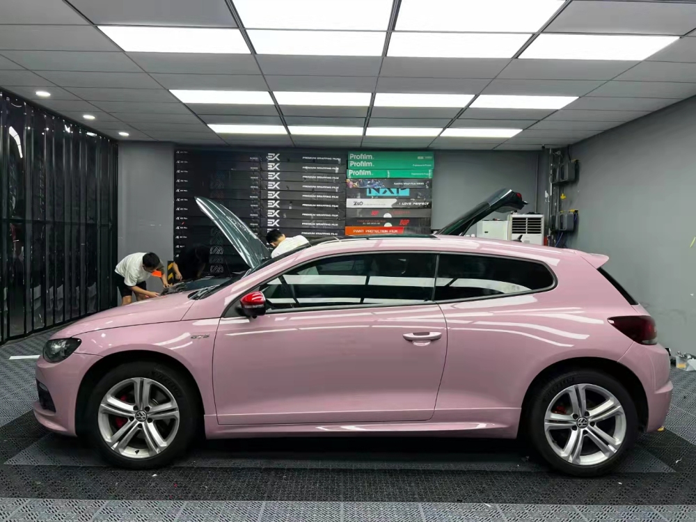 TOPCAR Original Paint Series OOLONG Milk Tea Pink PET Vinyl Wrap Film