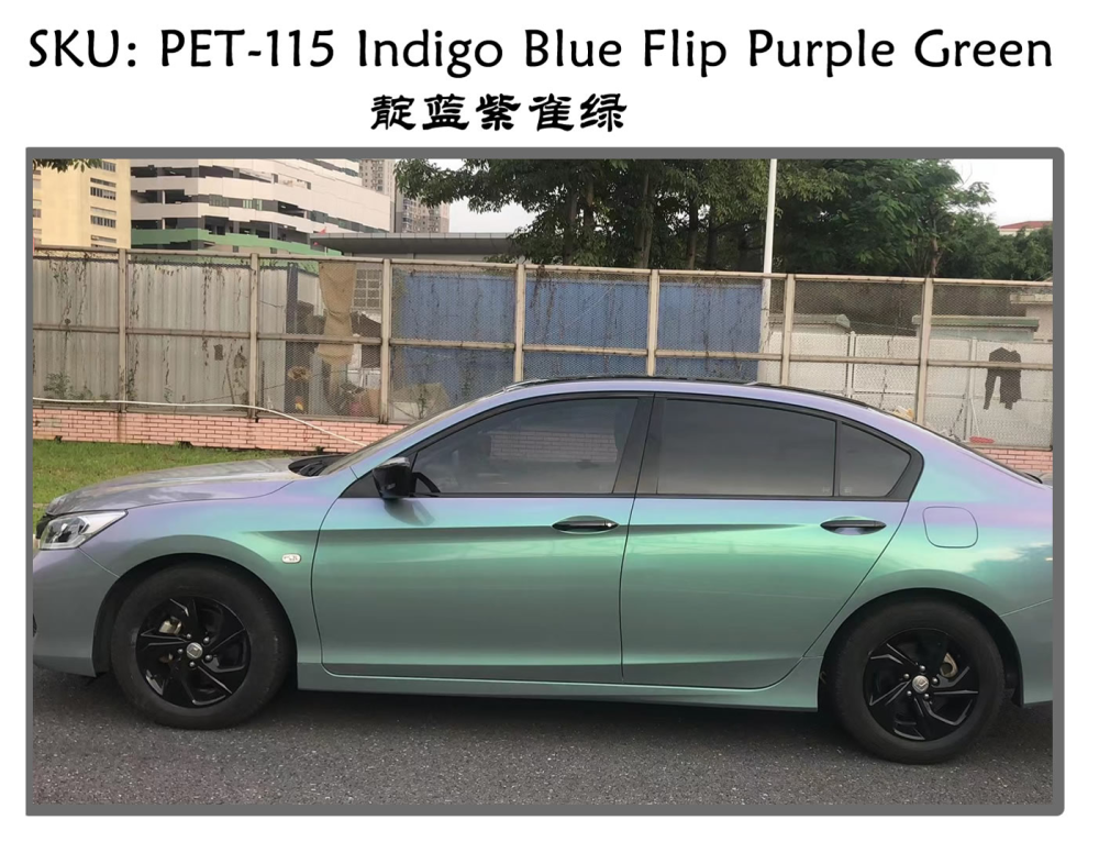 TOPCAR Original Paint Series Indigo Blue Flip Purple Green PET Vinyl Wrap Film