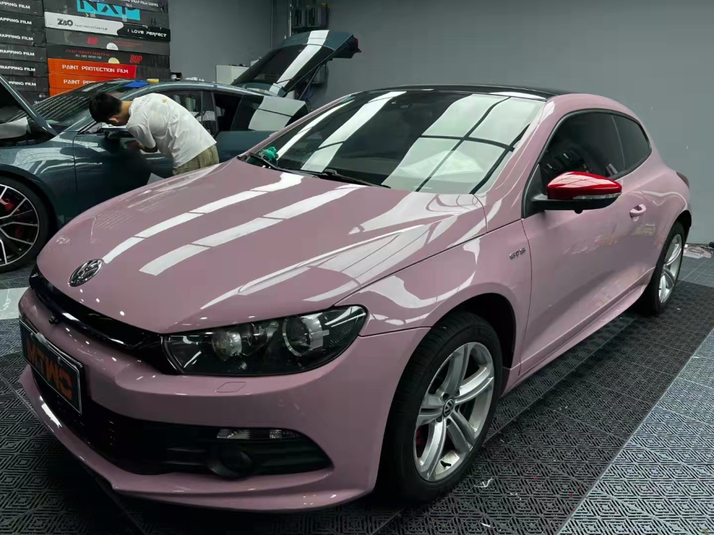 TOPCAR Original Paint Series OOLONG Milk Tea Pink PET Vinyl Wrap Film