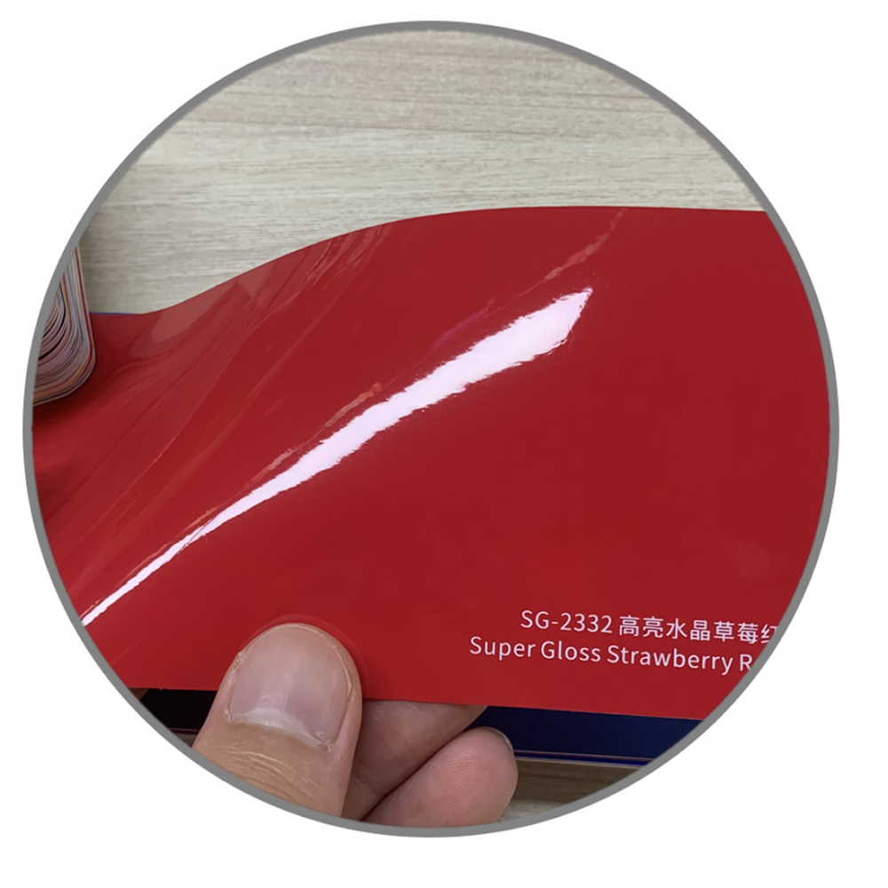 TOPCAR Super Gloss Strawberry Red Vinyl Wrap Film